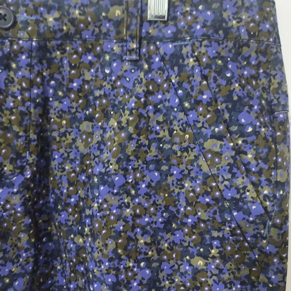 Columbia Purple and Green Kenzie Cove Floral Printed Shorts Size 16 - 4" Inseam - Picture 4 of 11